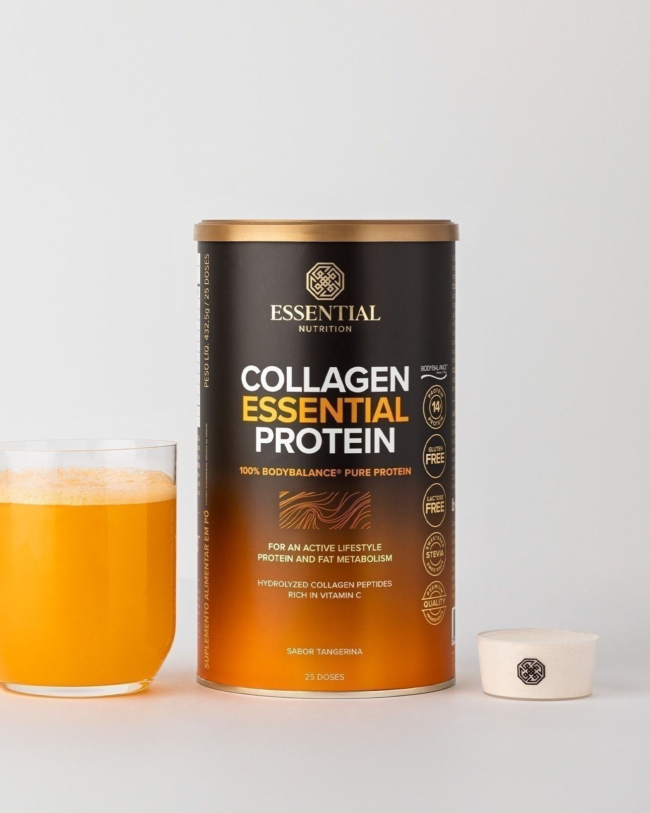 Collagen Essential Protein Tangerina Lata 432,5g | 25 doses - Image 2
