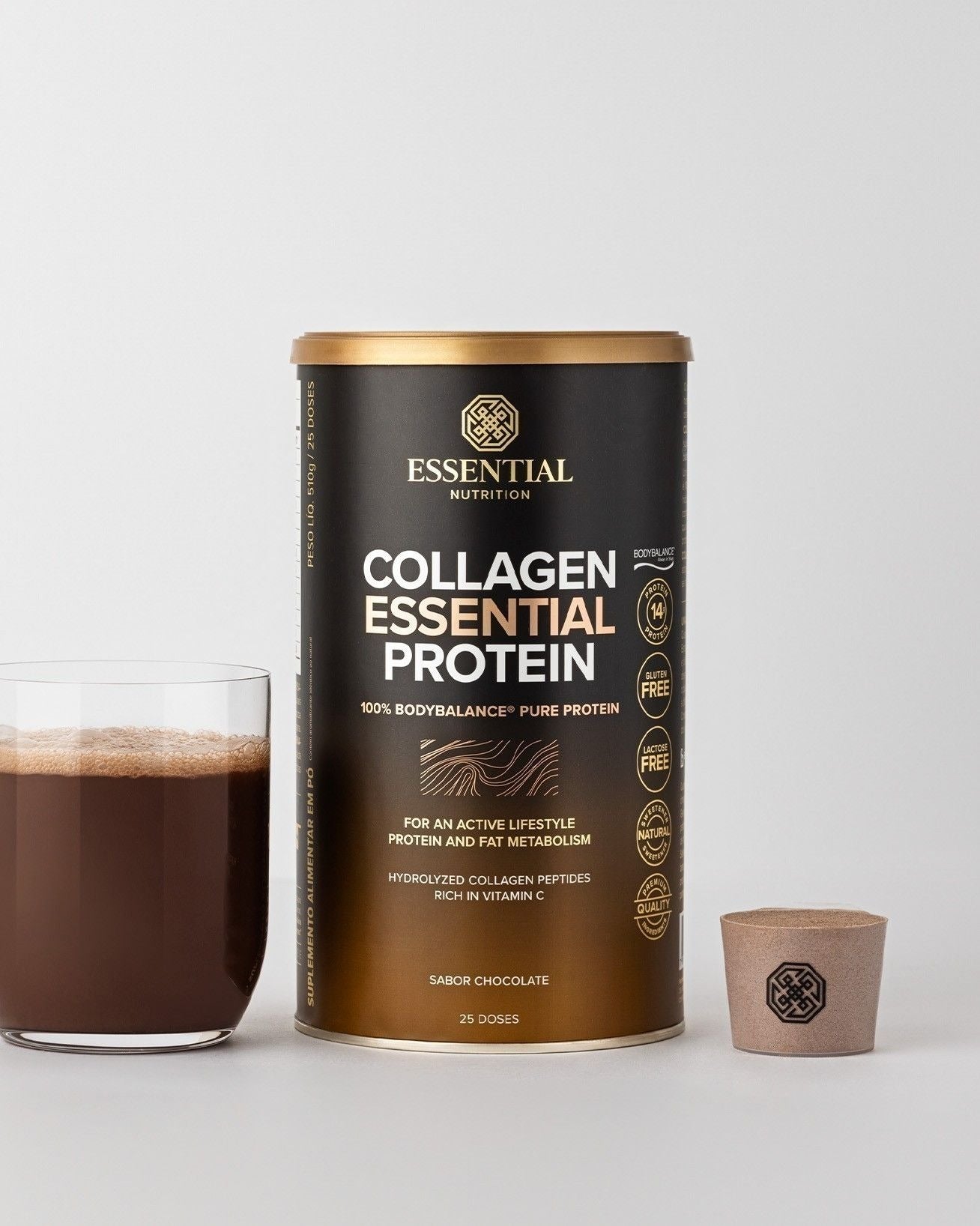 Collagen Essential Protein Chocolate Lata 510g | 25 doses - Image 3